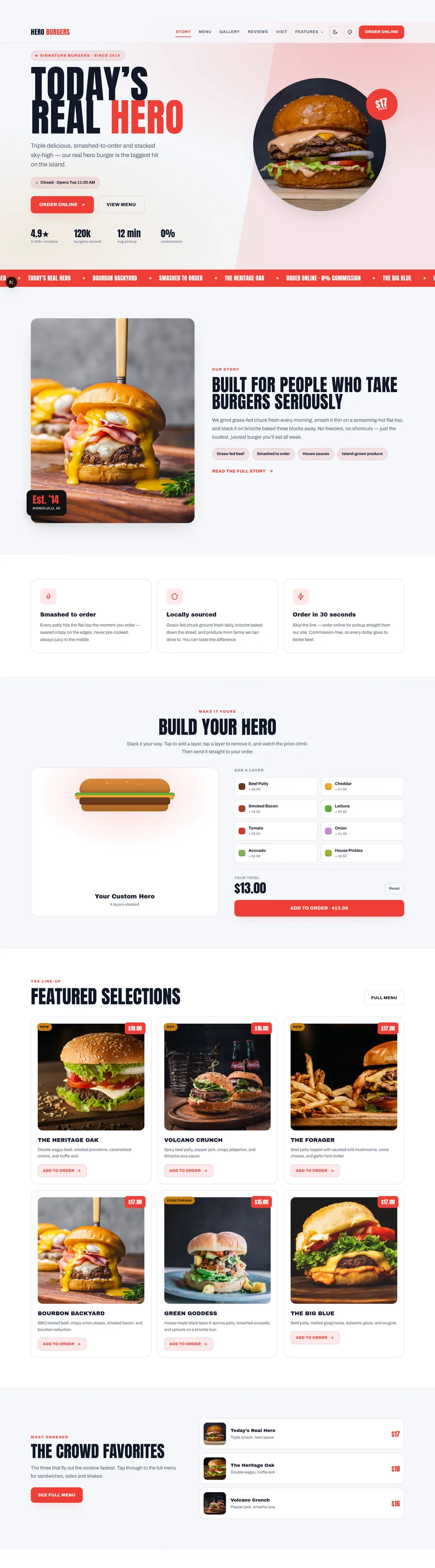 Hero website preview