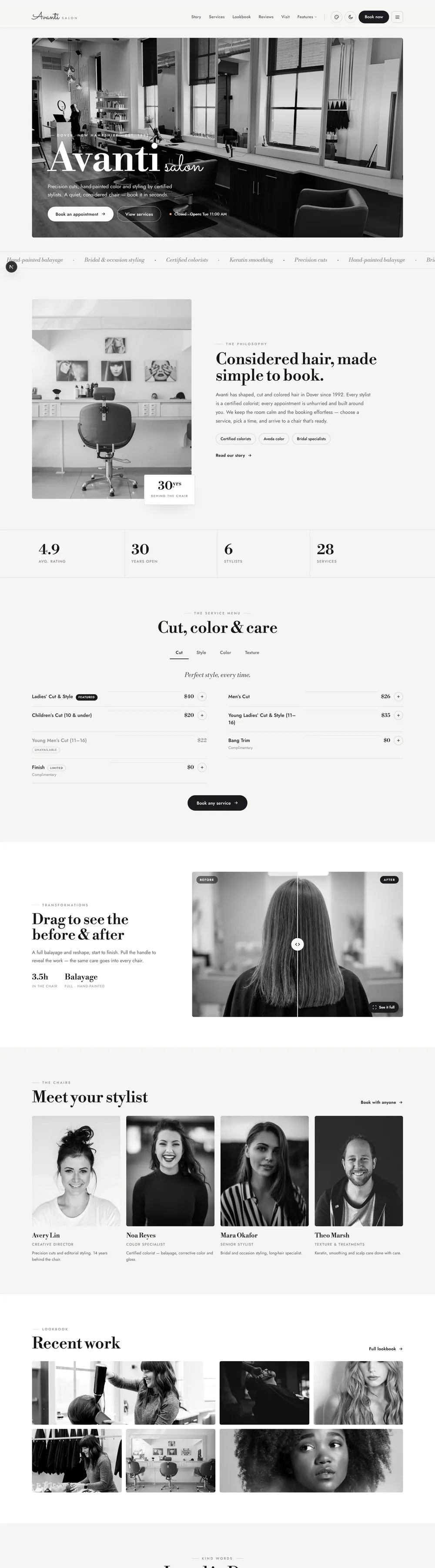 Simplicity website preview