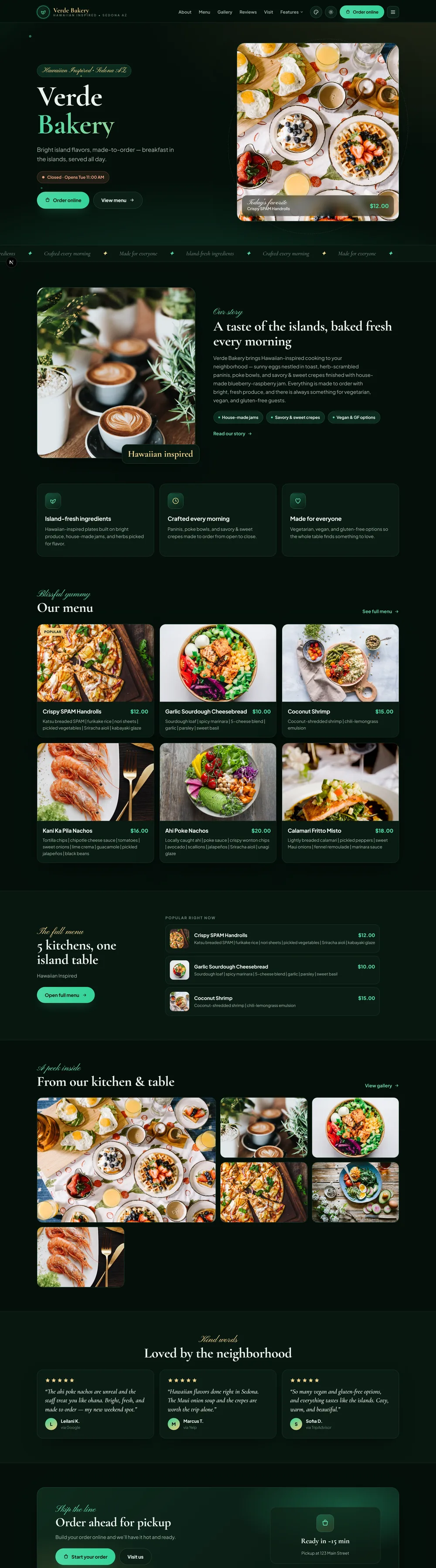 Verde website preview