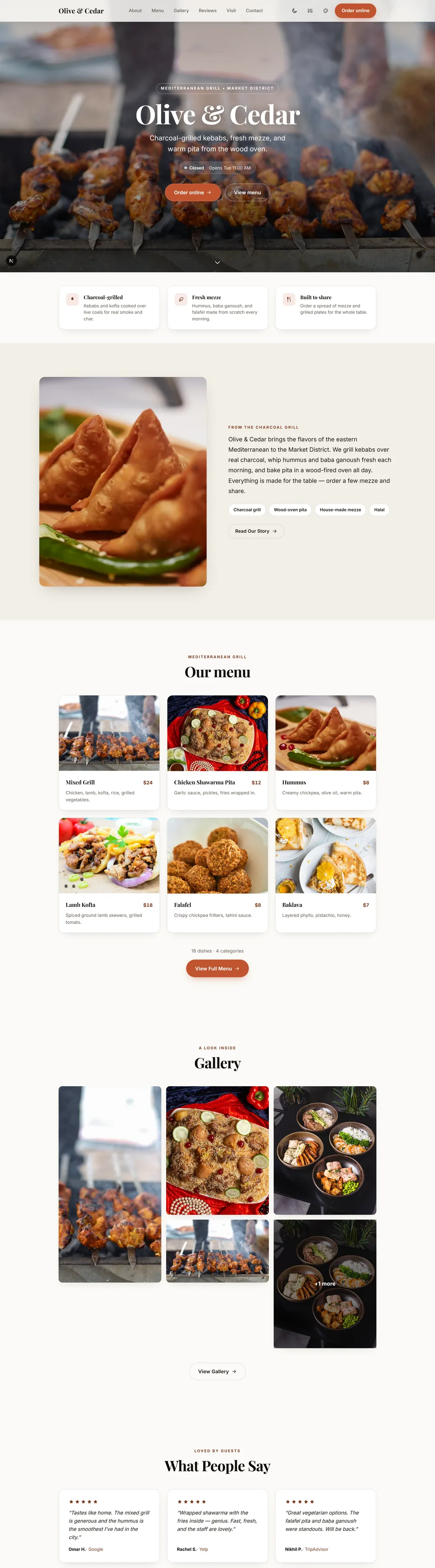 Vista website preview